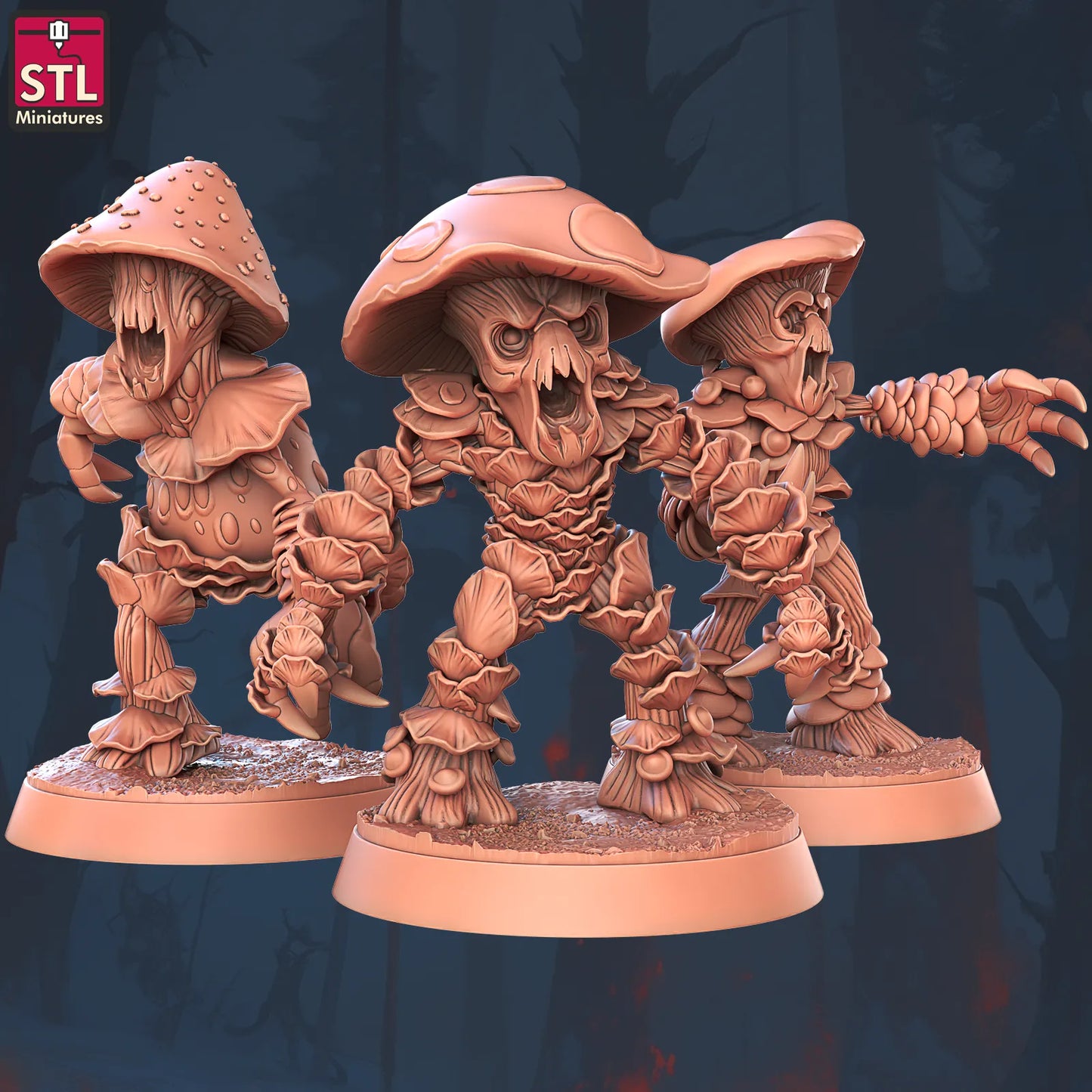 STL Miniatures - Myconids - DnD/TTRPG Figure/Miniature