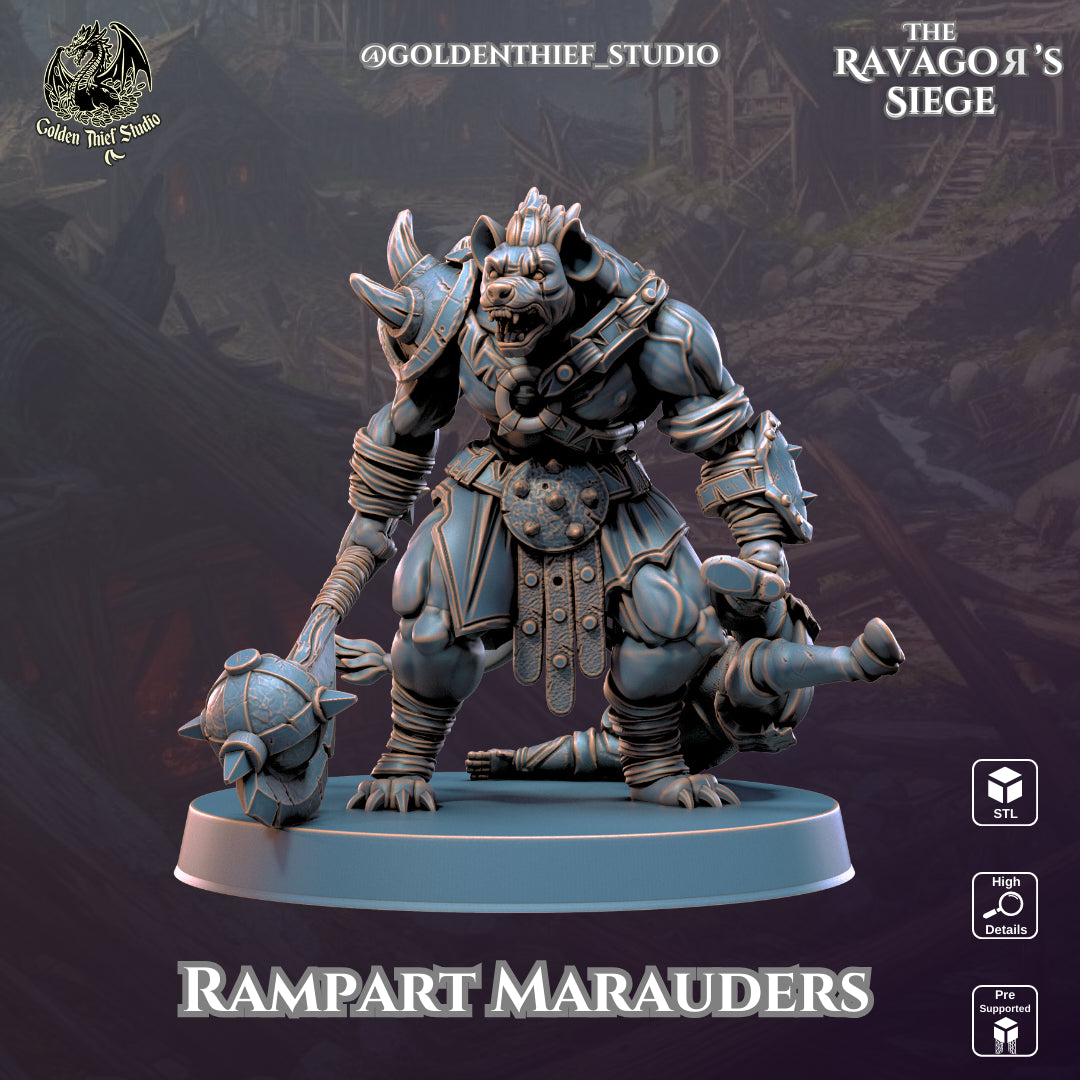 Golden Thief Studio - Gnoll Rampart Marauders - DnD/TTRPG Figure/Miniature