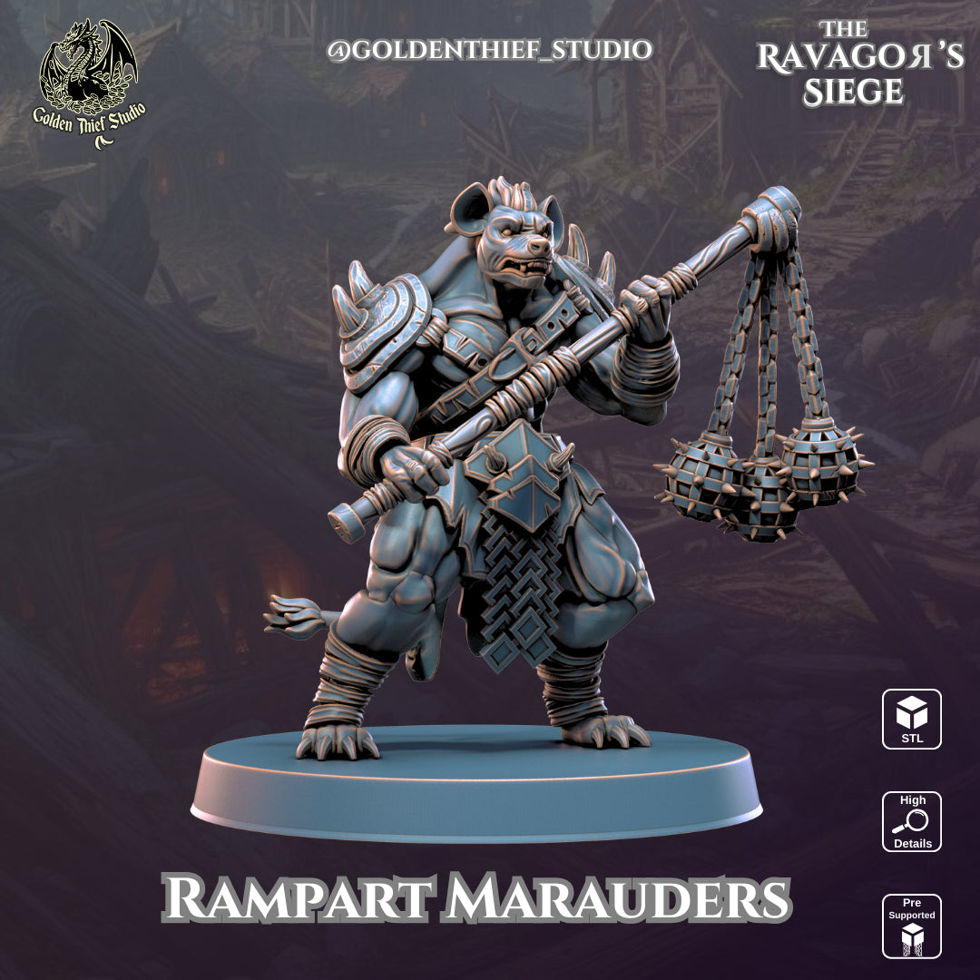 Golden Thief Studio - Gnoll Rampart Marauders - DnD/TTRPG Figure/Miniature