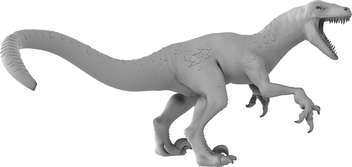 Dinoworld - Kingdoms #2 - Velociraptor #2 - DnD/Pathfinder/TTRPG Figure