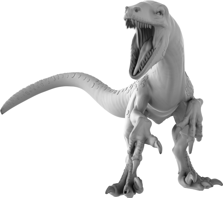 Dinoworld - Kingdoms #2 - Velociraptor #2 - DnD/Pathfinder/TTRPG Figure