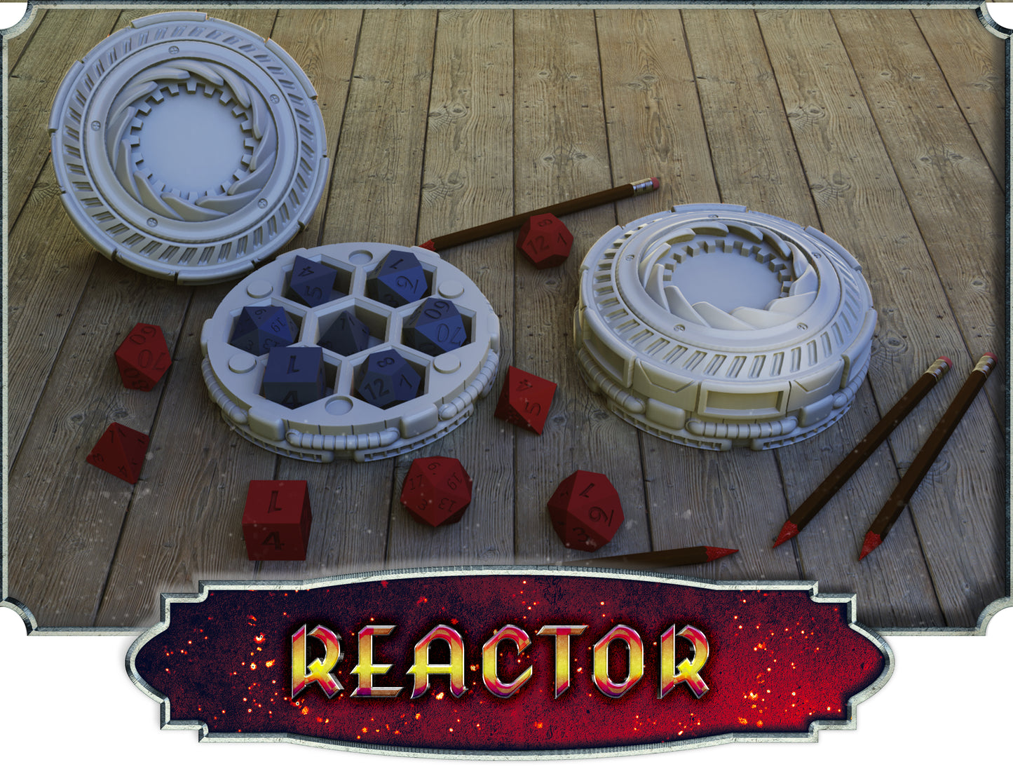 Crosslances - Dice Holder - Arc Reactor - DnD/TTRPG/Roleplaying/Wargames