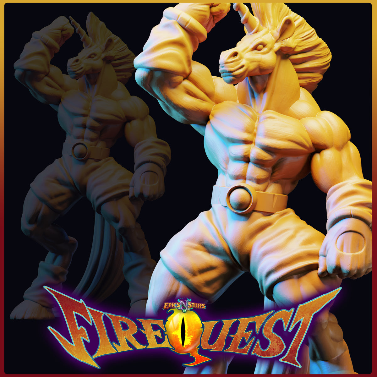 Lance Wilkinson - Fire Quest - Rend - 50/110mm DnD/TTRPG Figure/Miniature