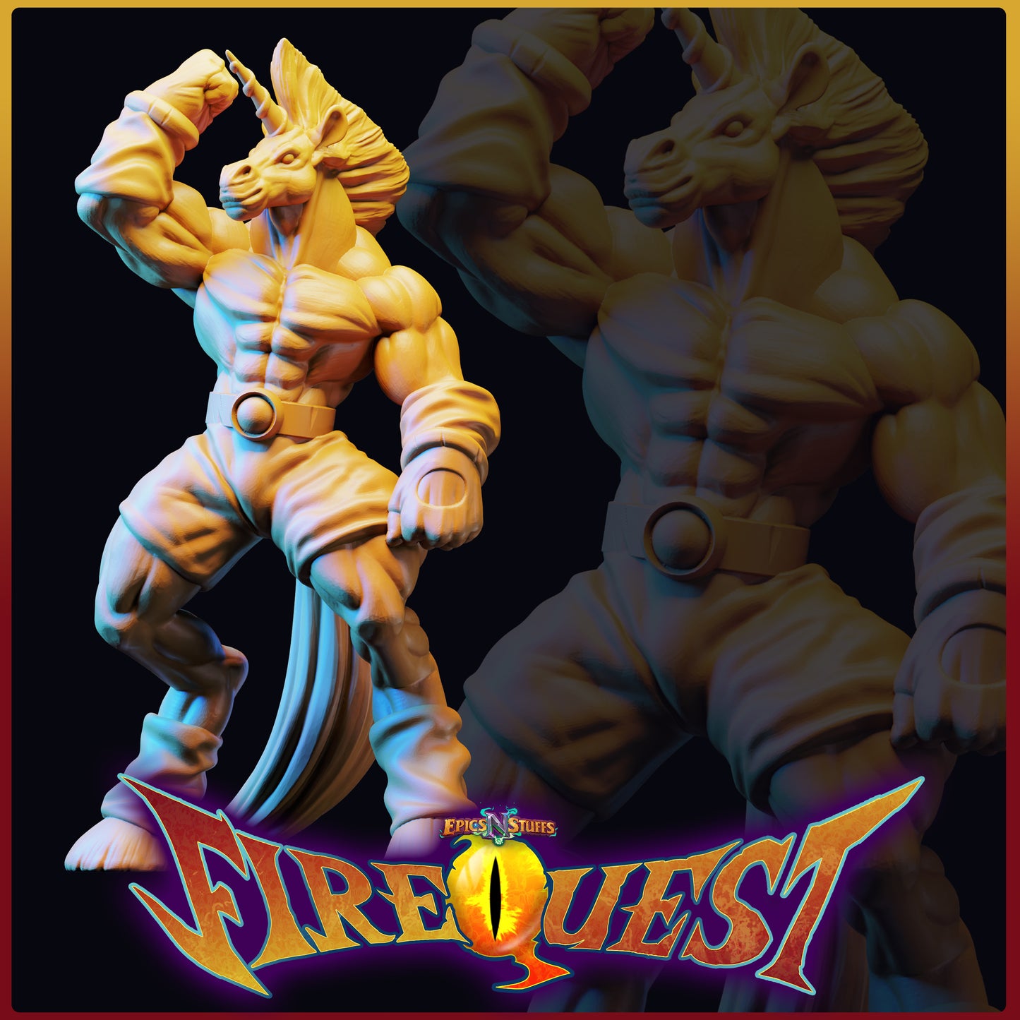Lance Wilkinson - Fire Quest - Rend - 50/110mm DnD/TTRPG Figure/Miniature