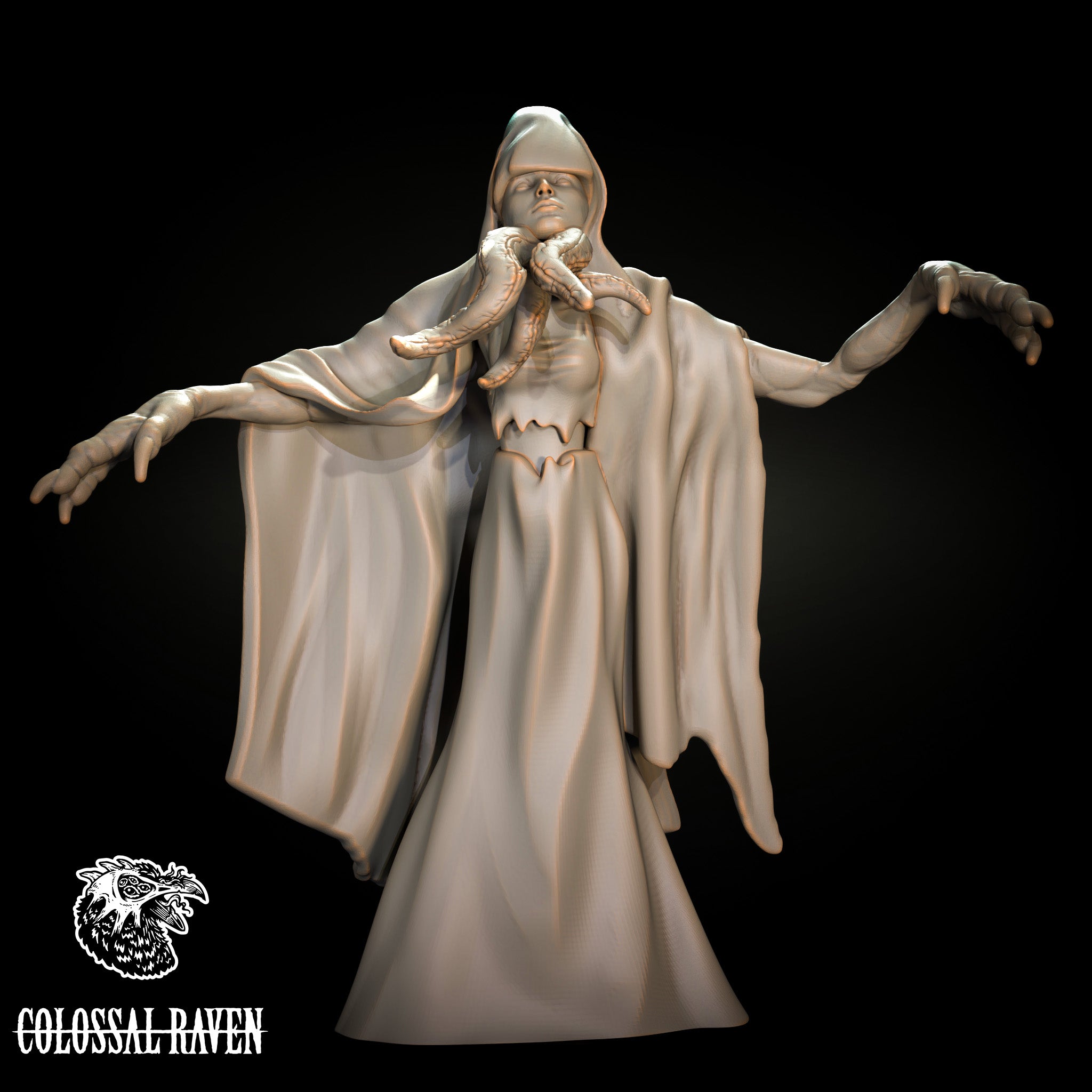 Colossal Raven - Demon #3 - DnD/Pathfinder/TTRPG Figure – Helios3DPrinting