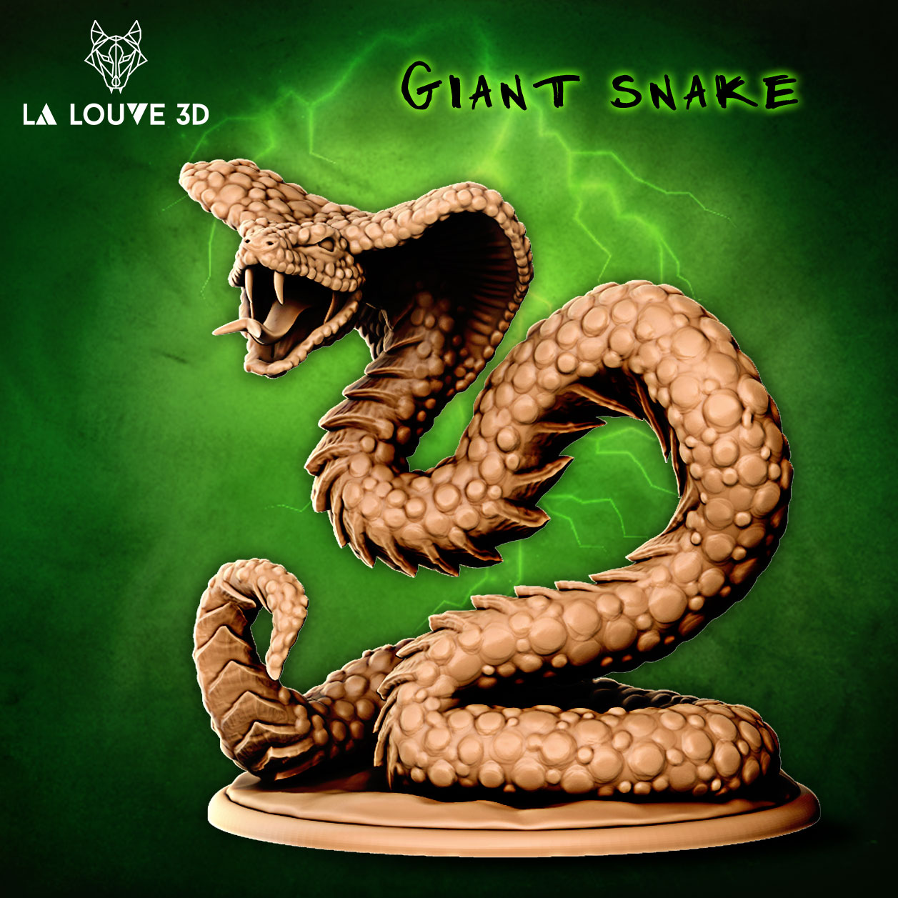 La Louve - Dangerous Monsters #2 - Giant Snake - DnD/TTRPG Figure/Miniature