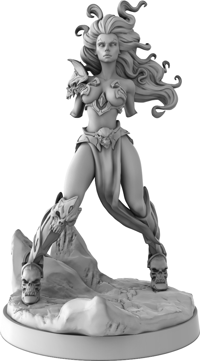 Yedharo Models - Warrior Girl #1 - 32/75mm Pin Up/Figure/Figurine/Diorama - Helios3DPrinting