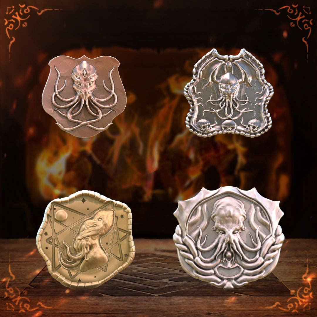 Unchained Games - Cthulu Coins x10 - DnD/TTRPG/Roleplaying/Wargames