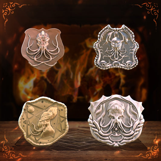 Unchained Games - Cthulu Coins x10 - DnD/TTRPG/Roleplaying/Wargames