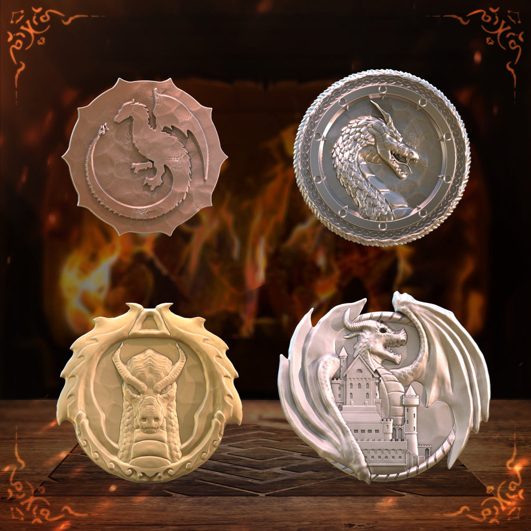Unchained Games - Dragon Coins x5 - DnD/TTRPG/Roleplaying/Wargames