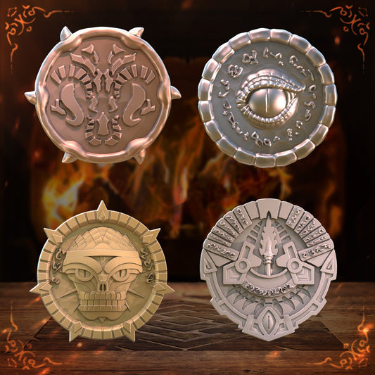 Unchained Games - Lizardfolk Coins x10 - DnD/TTRPG/Roleplaying/Wargames