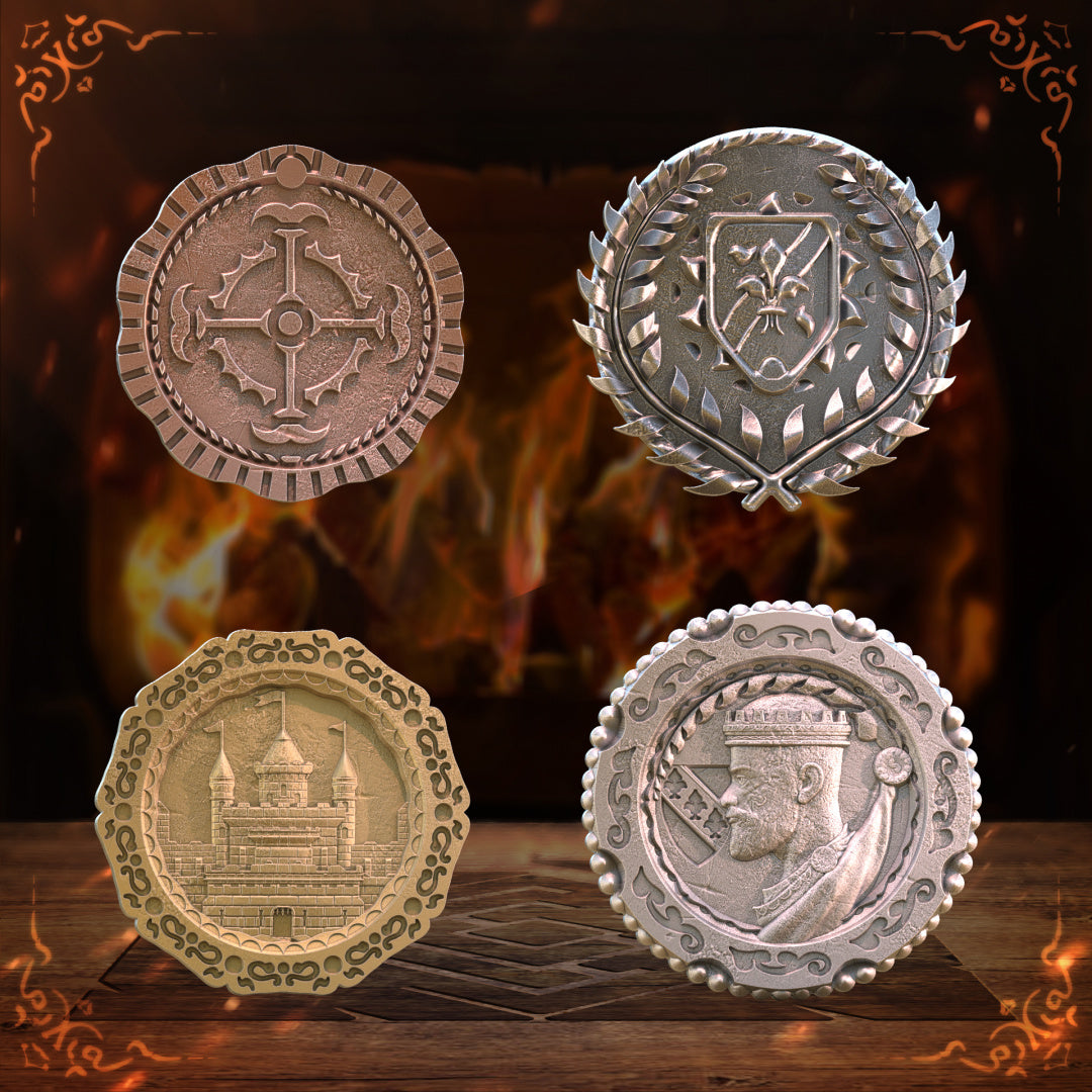 Unchained Games - Medieval Coins x5 - DnD/TTRPG/Roleplaying/Wargames