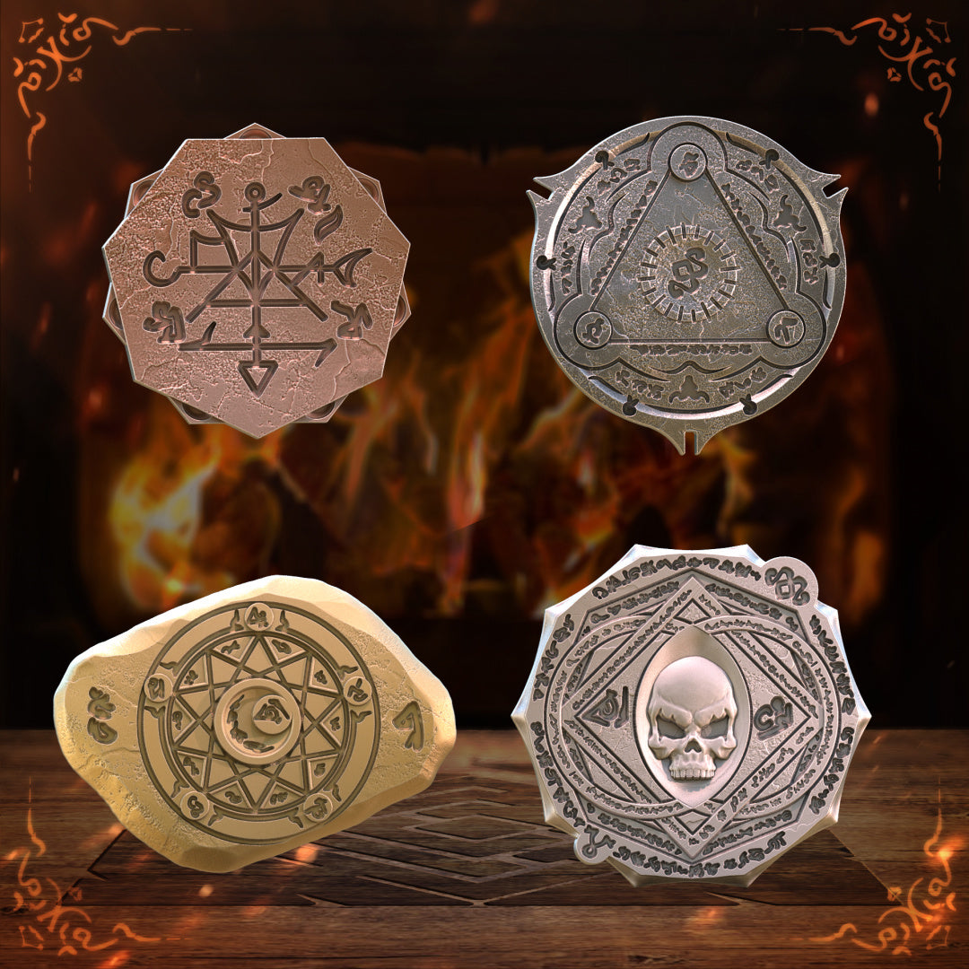 Unchained Games - Necromancer Coins x10 - DnD/TTRPG/Roleplaying/Wargames