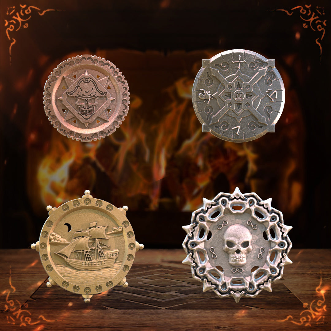 Unchained Games - Pirate Coins x10 - DnD/TTRPG/Roleplaying/Wargames