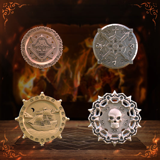 Unchained Games - Pirate Coins x10 - DnD/TTRPG/Roleplaying/Wargames