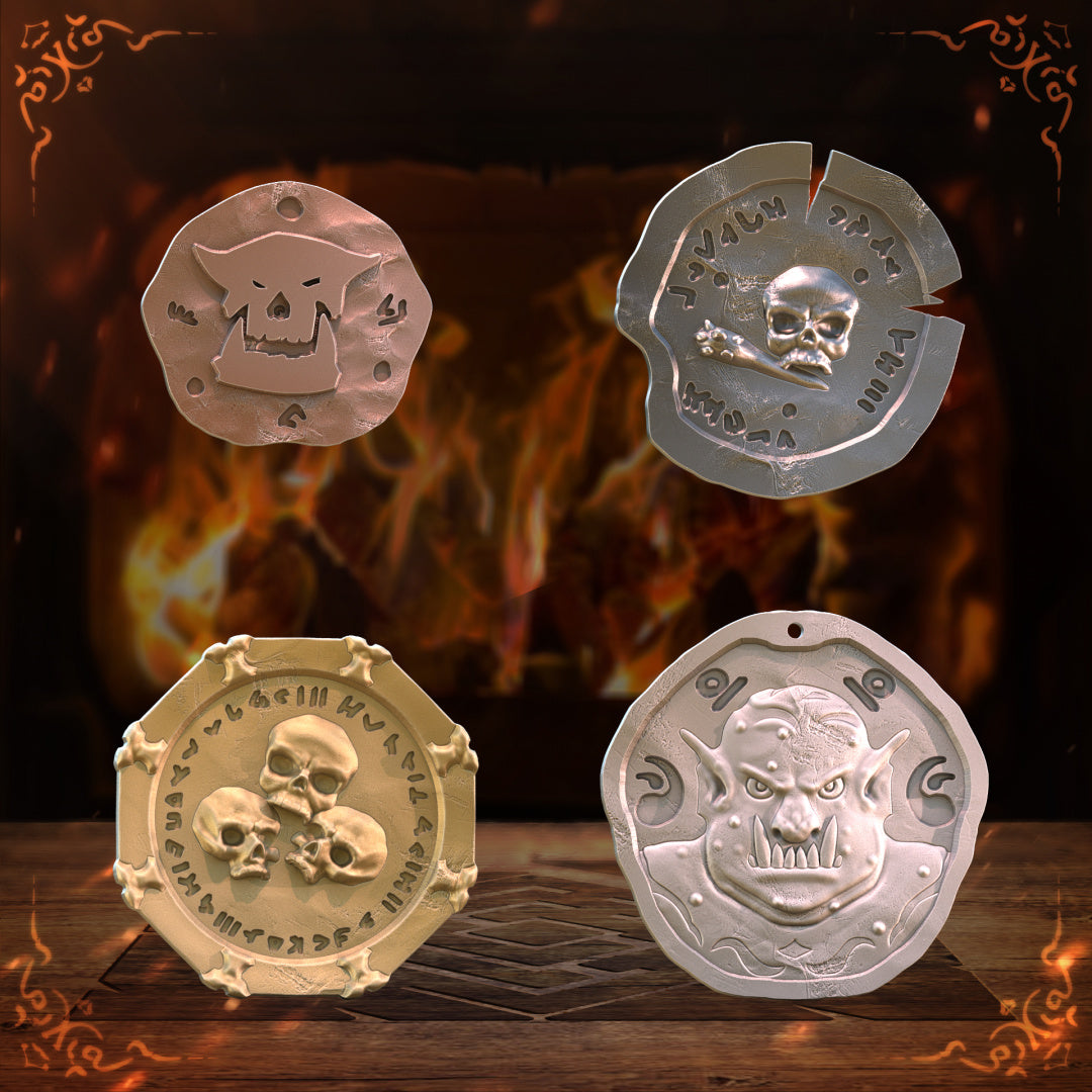 Unchained Games - Troll Coins x5 - DnD/TTRPG/Roleplaying/Wargames