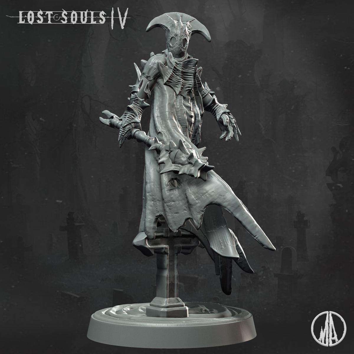 Monolith Arts - Lost Souls IV - Restless Ghost #3 - DnD/TTRPG Figure/Miniature