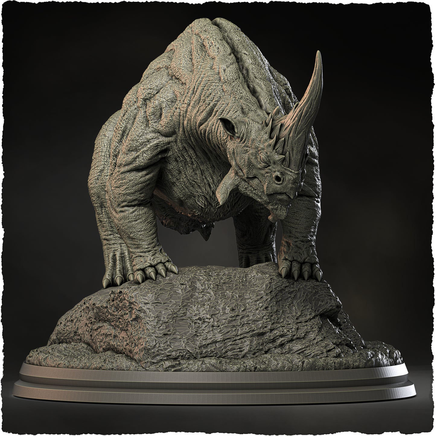 Evox Arts - World Dragons #3 - Rhinovarix - DnD/TTRPG Figure/Miniature