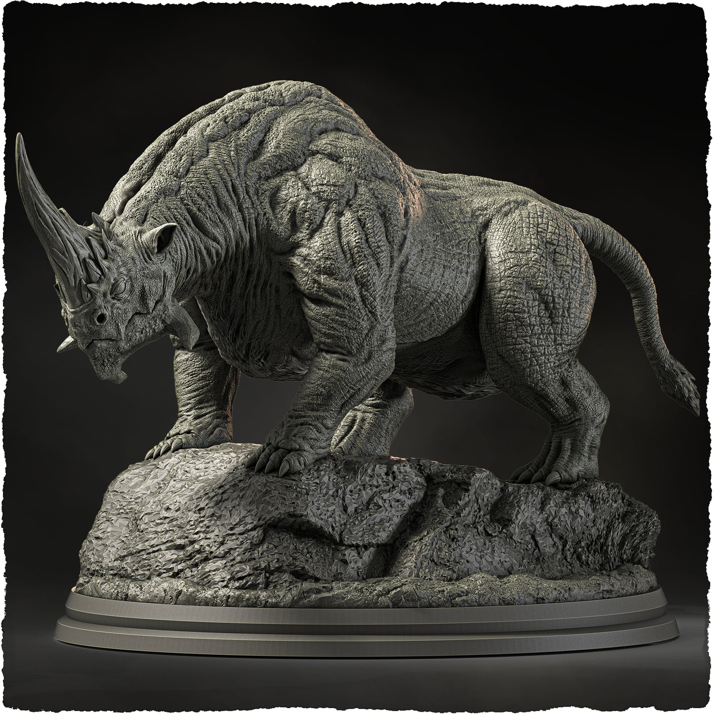 Evox Arts - World Dragons #3 - Rhinovarix - DnD/TTRPG Figure/Miniature