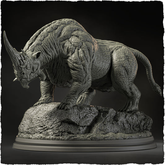 Evox Arts - World Dragons #3 - Rhinovarix - DnD/TTRPG Figure/Miniature