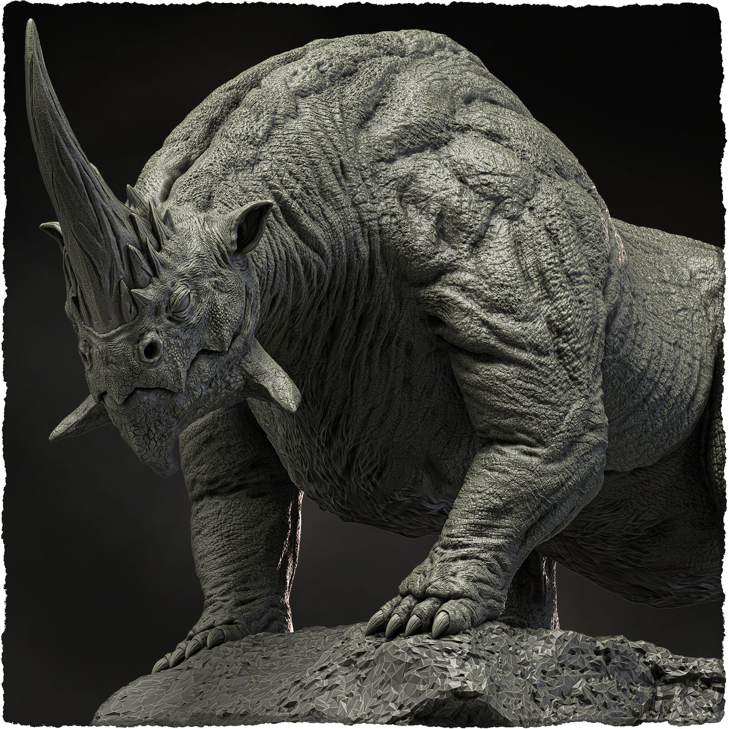 Evox Arts - World Dragons #3 - Rhinovarix - DnD/TTRPG Figure/Miniature