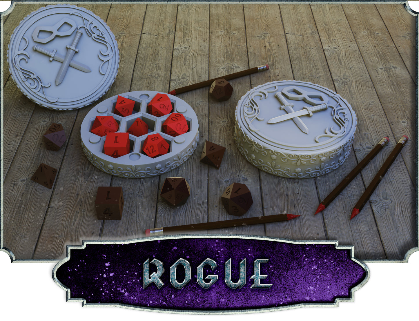 Crosslances - Dice Holder - Rogue - DnD/TTRPG/Roleplaying/Wargames