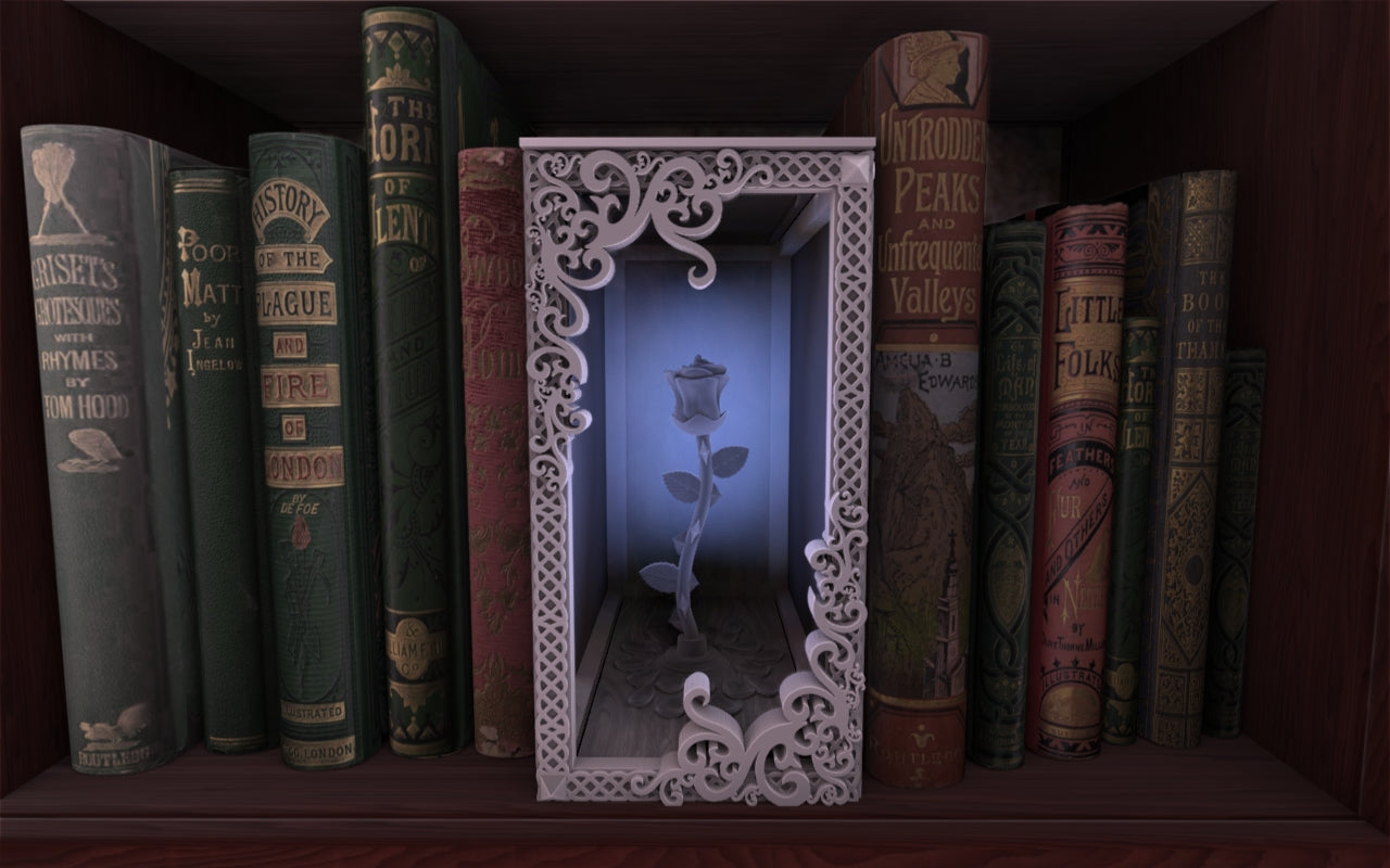 Crosslances - Book Nook/Shelf Insert - Rose