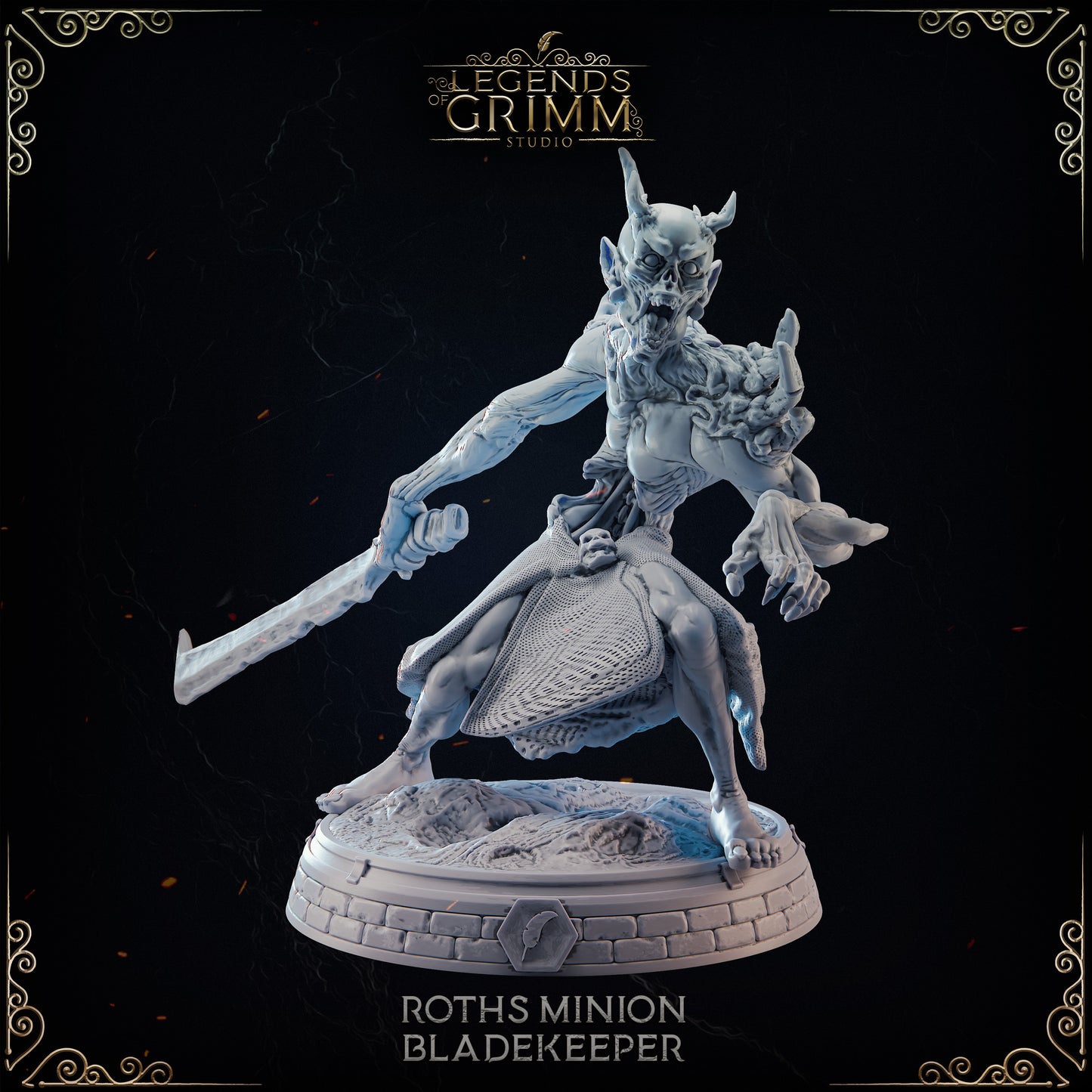 Grimm Legends - Spectral Lair - Undead Swordsman 1 - DnD/TTRPG Figure/Miniature