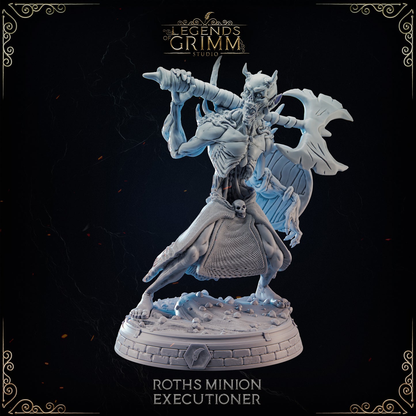 Grimm Legends - Spectral Lair - Undead Axman - DnD/TTRPG Figure/Miniature