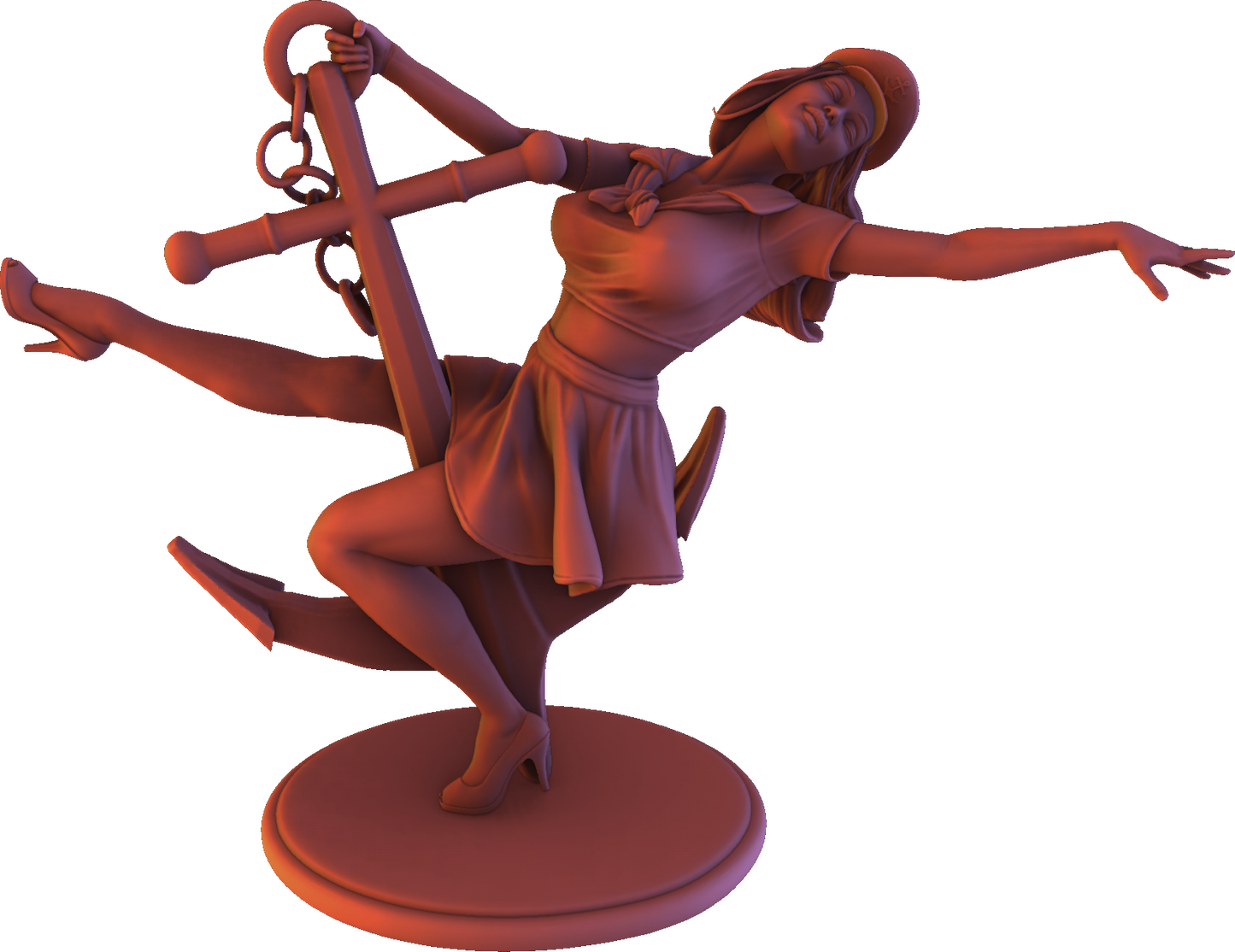 Alexa - Retro Girls - Sailor - 100mm Pin Up/Figure/Model/Diorama