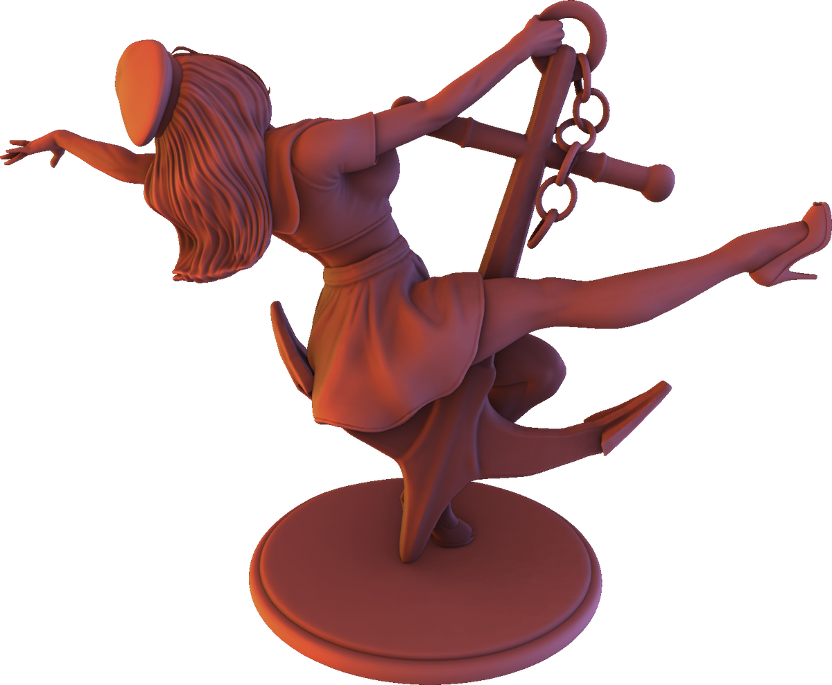 Alexa - Retro Girls - Sailor - 100mm Pin Up/Figure/Model/Diorama