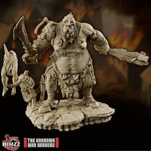 Bemazz Miniatures - Unstoppable Horde - Ogre Raider - DnD/TTRPG Figure/Miniature