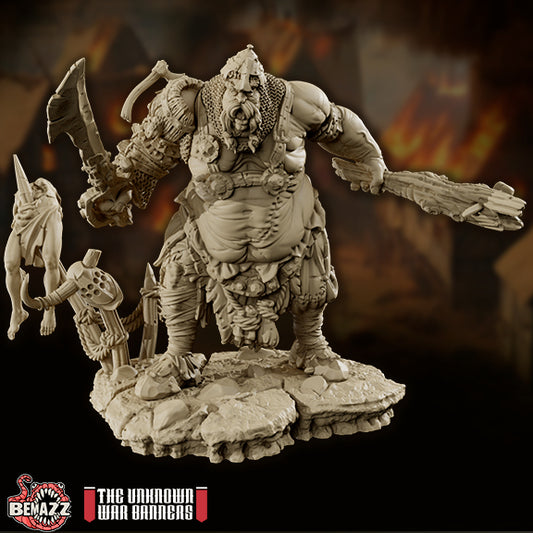 Bemazz Miniatures - Unstoppable Horde - Ogre Raider - DnD/TTRPG Figure/Miniature