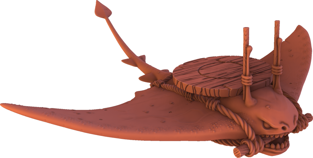 SRS Studios - Boneshredders - Sand Ray Mount - DnD/TTRPG/Roleplaying/Wargames