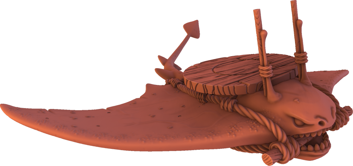 SRS Studios - Boneshredders - Sand Ray Mount - DnD/TTRPG/Roleplaying/Wargames