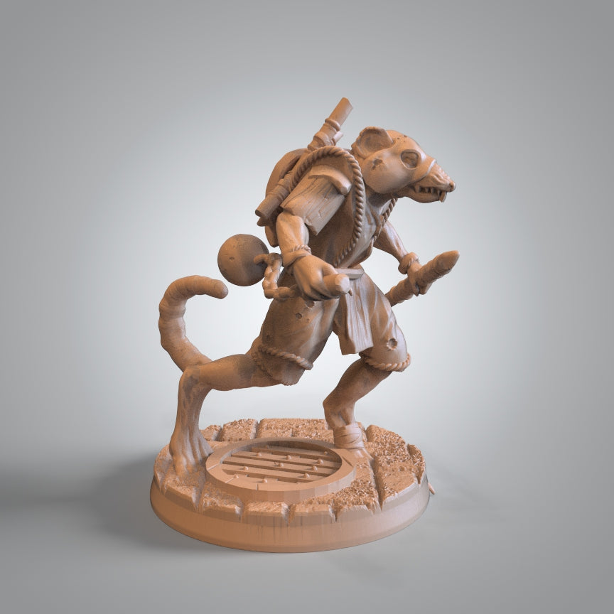 Mojibake - Kaiha Garden - Skaven Rogue - DnD/TTRPG Figure/Miniature - Helios3DPrinting