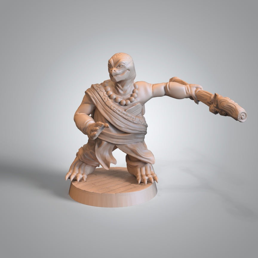 Mojibake - Kaiha Garden - Tortle Monk - DnD/TTRPG Figure/Miniature - Helios3DPrinting