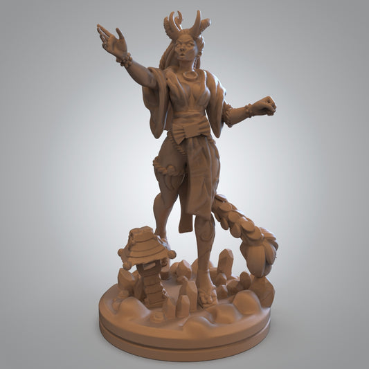 Mojibake - Battle for Genbushan - Human Sorceress - 2 Poses - DnD/TTRPG Figure/Miniature - Helios3DPrinting