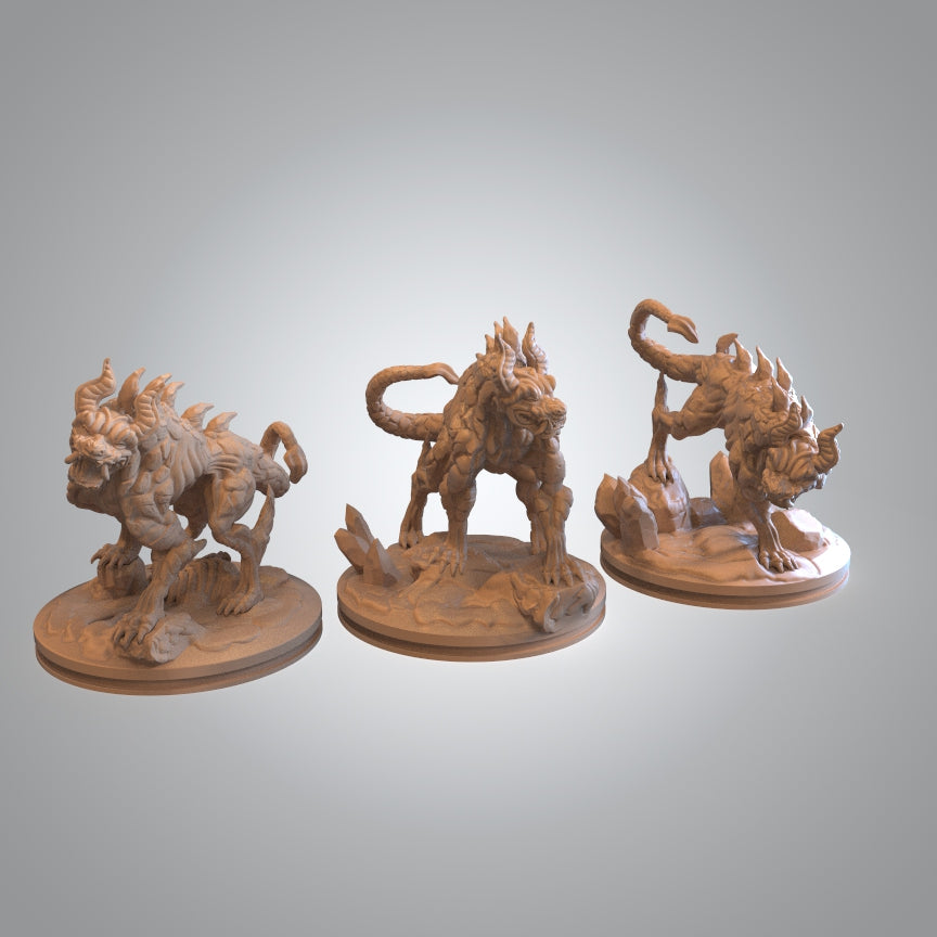 Mojibake - Battle for Genbushan - Hellhound - DnD/TTRPG Figure/Miniature - Helios3DPrinting