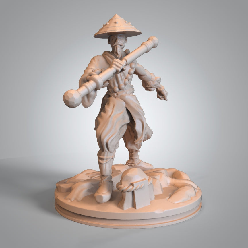 Mojibake - Battle for Genbushan - Human Monk - DnD/TTRPG Figure/Miniature