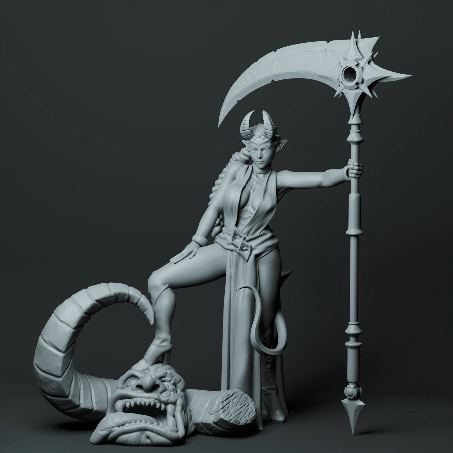 Suzanne Robson - Horns of Temptation - Scythebearer - 75mm Pin Up/Figure/Model/Diorama