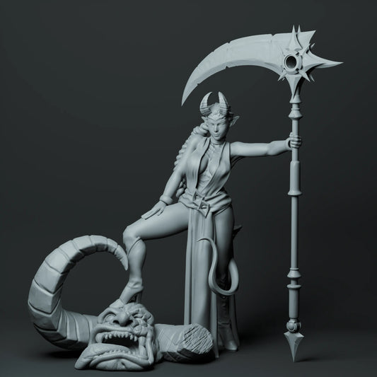 Suzanne Robson - Horns of Temptation - Scythebearer - 75mm Pin Up/Figure/Model/Diorama