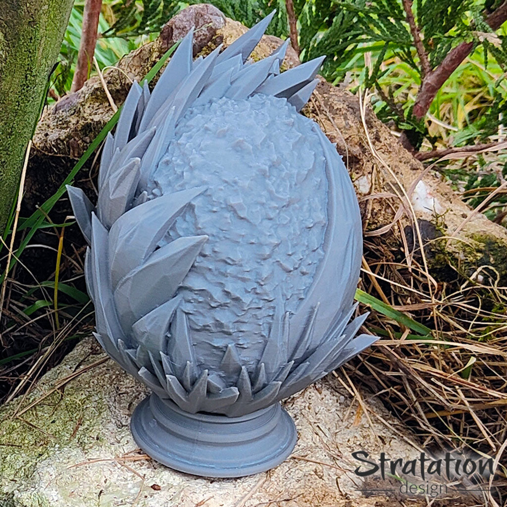 Stratation Design - Frostcrest Dragon Egg Dice Box - DnD/TTRPG/Roleplaying/Wargames