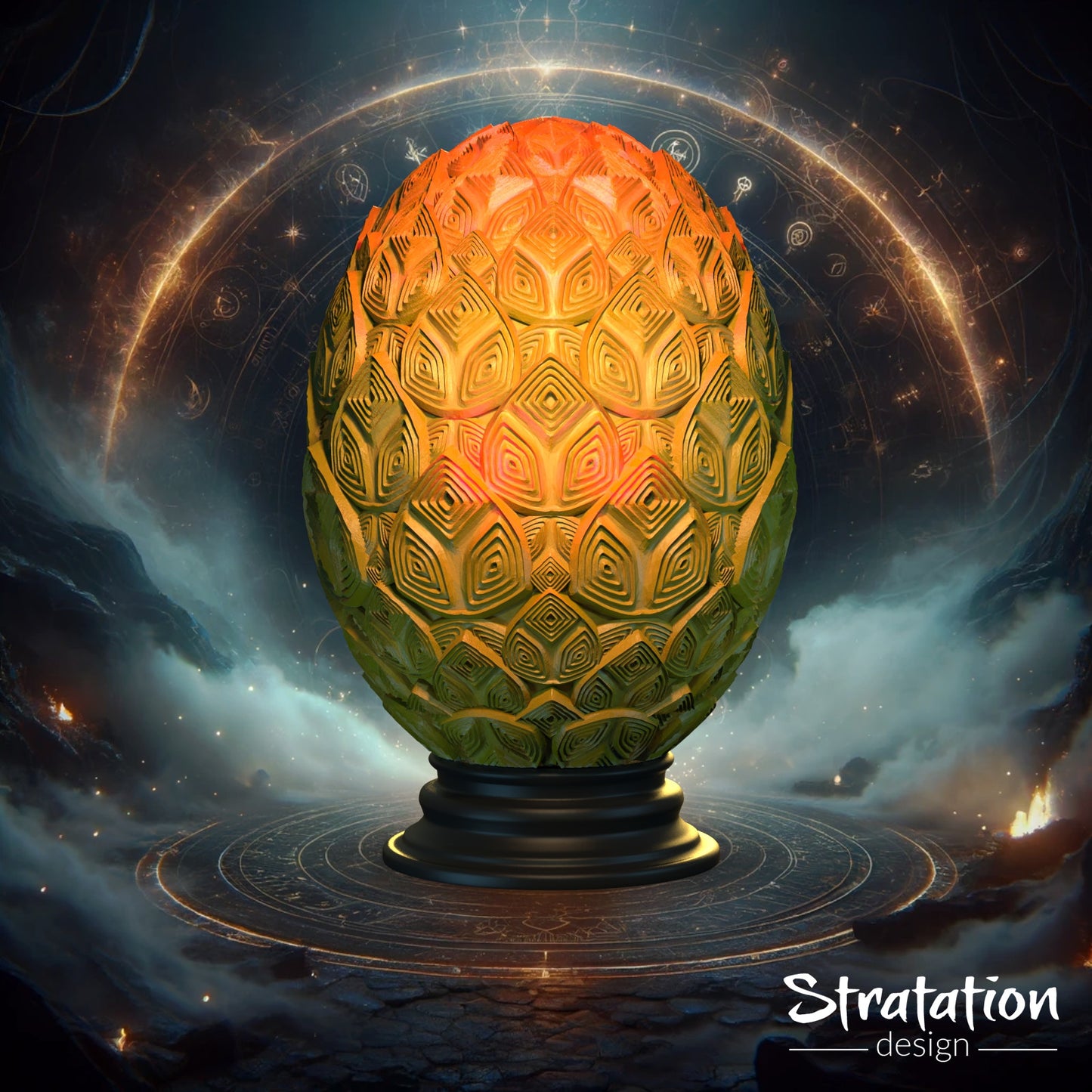 Stratation Design - Alexander's Dragon Egg Dice Box - DnD/TTRPG/Roleplaying/Wargames