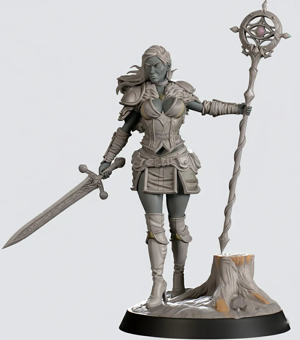 HoldMyMiniatures - Astrid, Battle Sorceress #2 - 75mm Pin Up/Figure/Model/Diorama