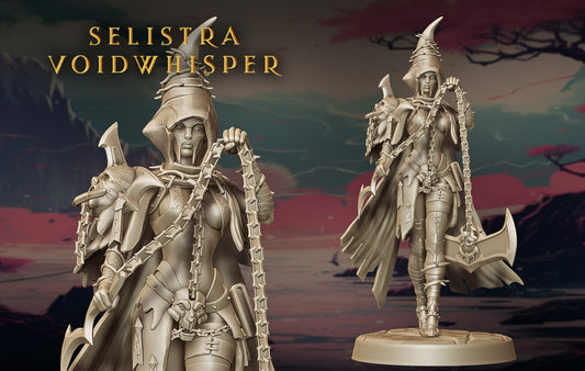 Lily's Minis - Guardian Sisters - Selistra Voidwhisper - 75mm Pin Up/Figure/Model/Diorama