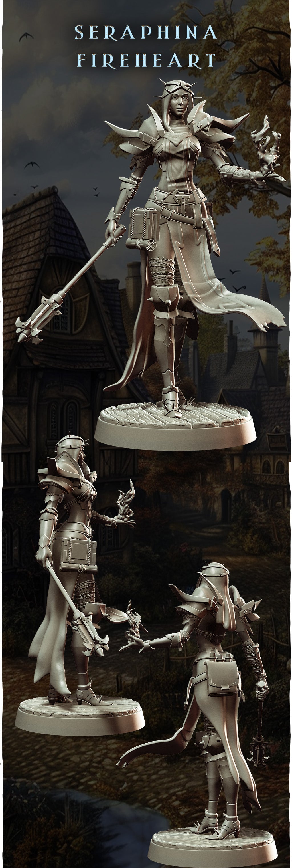 Valkyrie Legend - Seraphina Fireheart - 75mm Pin Up/Figure/Model/Diorama