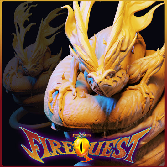 Lance Wilkinson - Fire Quest - Serpent - 75/190mm DnD/TTRPG Figure/Miniature