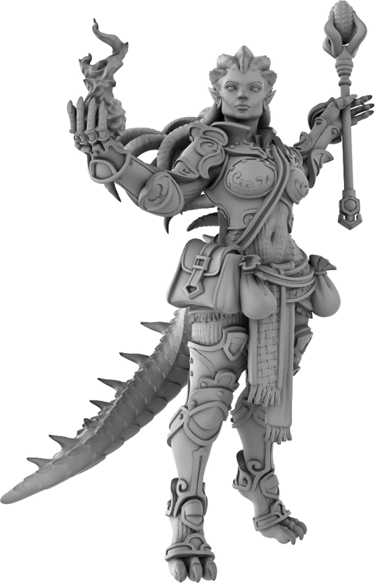 Jugglers Miniatures - Dragonborn Wizard #1 - DnD/TTRPG/Roleplaying/Wargames