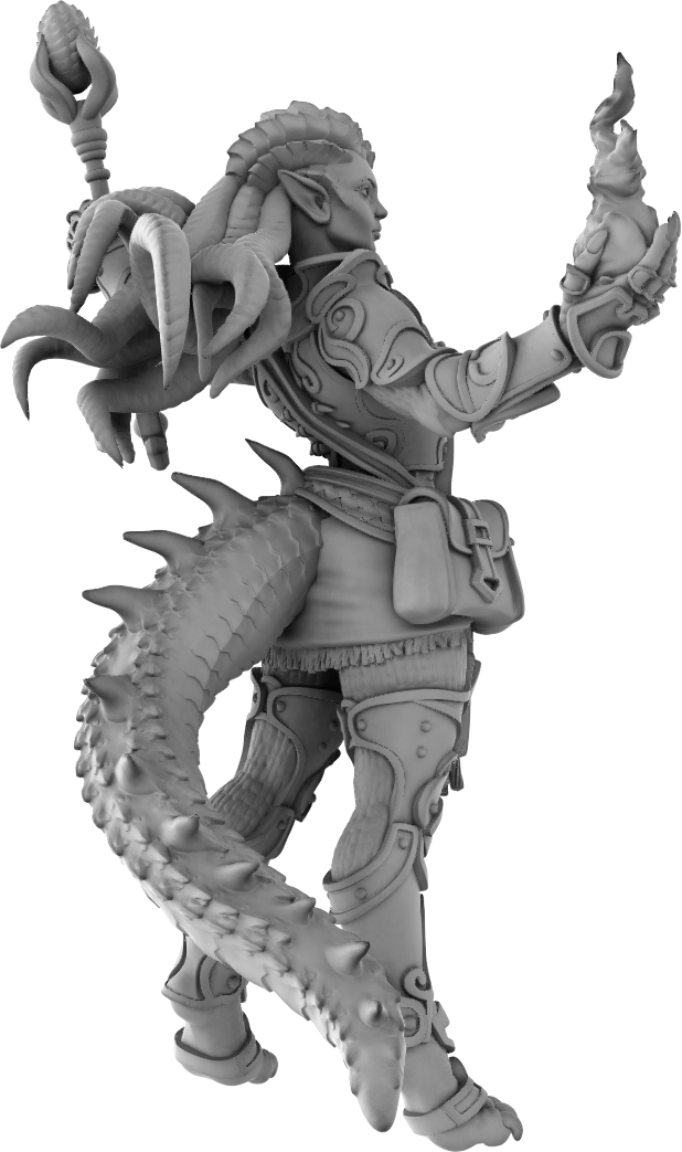 Jugglers Miniatures - Dragonborn Wizard #1 - DnD/TTRPG/Roleplaying/Wargames